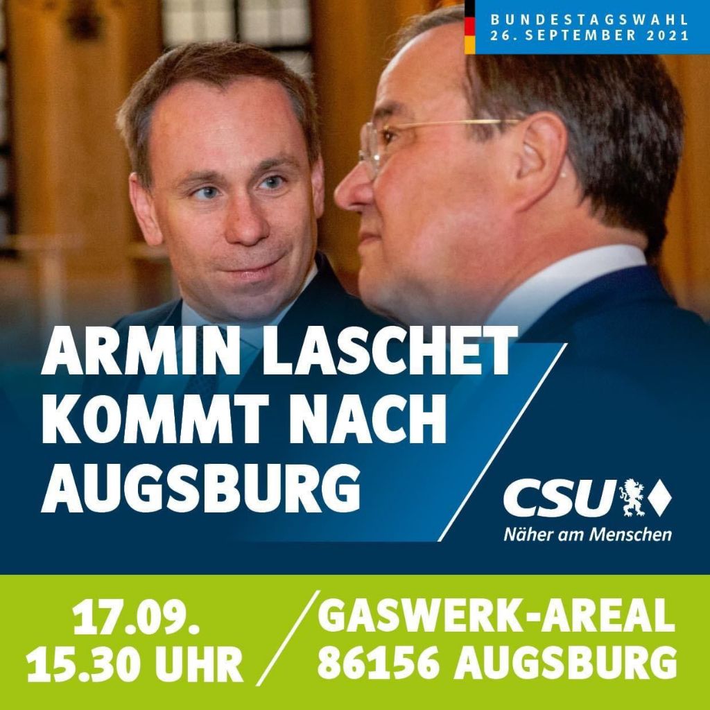 Volker Ullrich und Armin Laschet in Augsburg